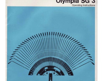 Olympia SG3 デスクトップ タイプライターのデジタル ユーザー マニュアル デジタル PDF 操作手順 ユーザー ガイド (英語)