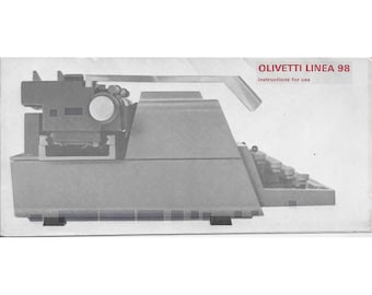 Olivetti Linea 98 デスクトップ電動タイプライターのデジタル ユーザー マニュアル、デジタル PDF 操作手順ユーザー ガイド (英語)