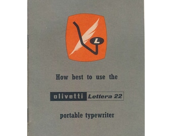 Olivetti Lettera 22 タイプライターのデジタル ユーザー マニュアル デジタル PDF 操作手順 ユーザー ガイド (英語)