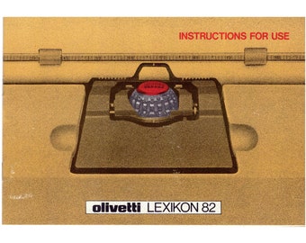 Olivetti Lexikon 82 デスクトップ電動タイプライターのデジタル ユーザー マニュアル (英語の PDF 操作手順ユーザー ガイド)