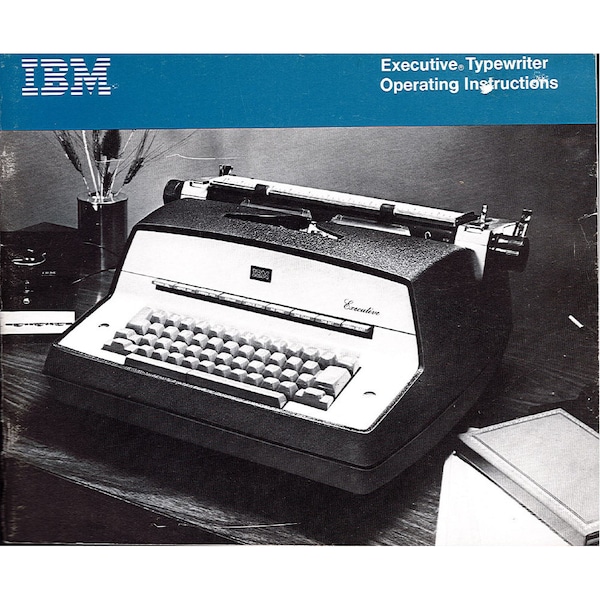 1970 IBM Model D Executive Desktop Electric Typewriter User Manual Digital PDF Operating Instructions User Guide in English