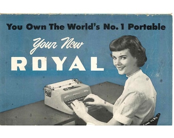 1952 年製 Royal QDL タイプライターのデジタル ユーザー マニュアル デジタル PDF 操作手順 ユーザー ガイド (英語)