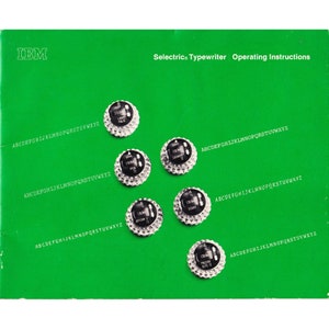 Digital User Manual for an IBM Selectric 1 Desktop Electric Typewriter PDF Selectric One Operating Instructions User Guide in English