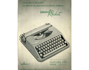 Hermes Rocket Typewriter Instructiehandleiding - Digitale gebruikershandleiding - Volledige gebruikershandleiding Digitale download