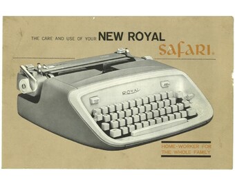1964 年製 Royal Safari タイプライターのデジタル ユーザー マニュアル デジタル PDF 操作手順 ユーザー ガイド (英語)