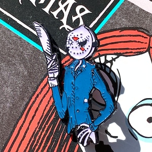 Jason X Jack Skellington - Horror Mashup Hat Pin