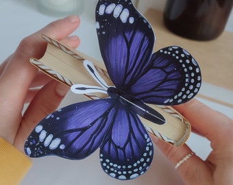 Purple butterfly, Bookmark, Butterfly bookmark, Digital Art, Books