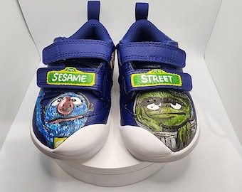 Sesame Street hand painted Nikes