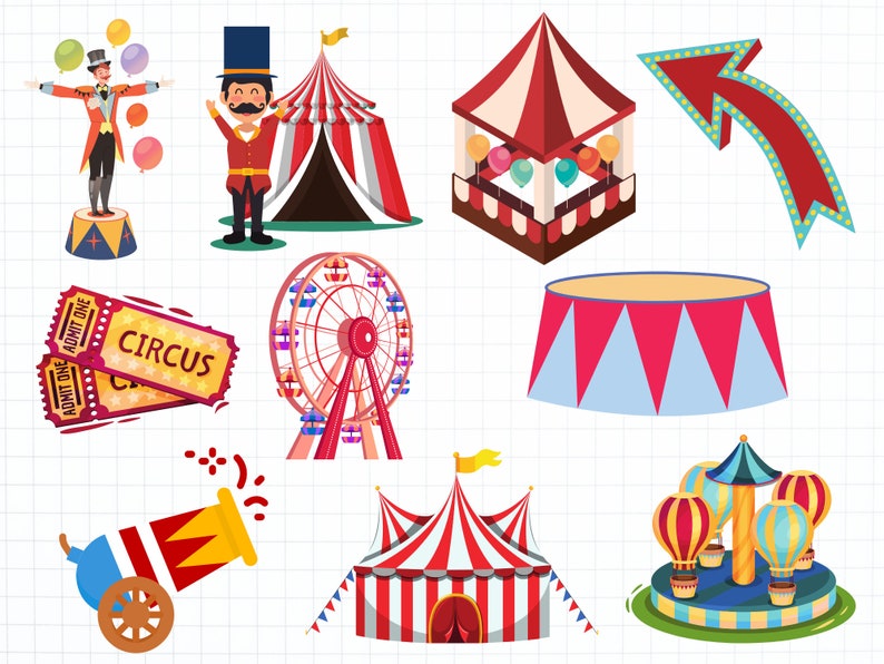 Circus SVG Bundle, Circus Birthday, Carnival Svg, Circus Clipart ...