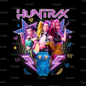 Kpop Huntrix & Saja Mädchen Fan Art PNG Bundle - Dämonenjäger Merch | Sofortiger digitaler Download, Sublimation, 300 dpi, transparent bg | hi-res