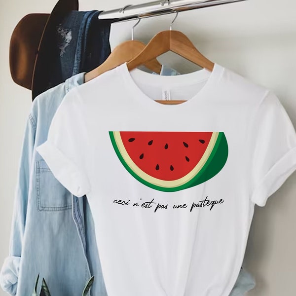 Dies ist keine Wassermelone Shirt | "Ceci n'est pas une pastèque" | Palästina-Flaggen-Shirt | Free Palästina Shirt, Sweatshirt | Palästina Merch