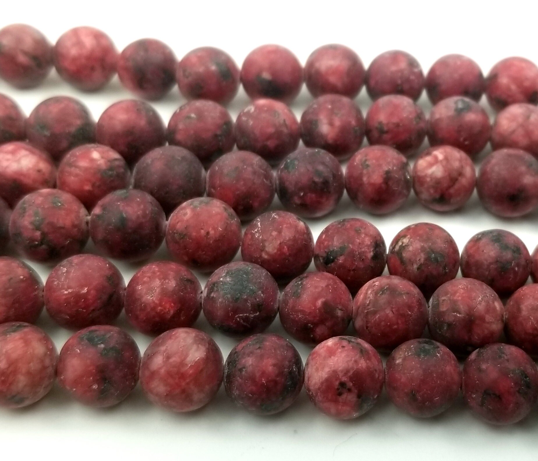 2mm Giada Rossa Naturale Perle Di Pietre Preziose Rotonde - Foto 7