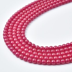 4mm Ruby AAAA Natural Round Red Corundum Gemstone Beads Strand, Jewelry Making Supply PRP1311