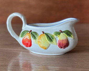 Gravy boat with large handle Ceramic- Fruit Gravy boat Panware-Gifts Stoneware Dinnerware.