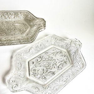 Vintage Indiana Glass Co. Tiara Sandwich Glass Clear Tray 9” Across.