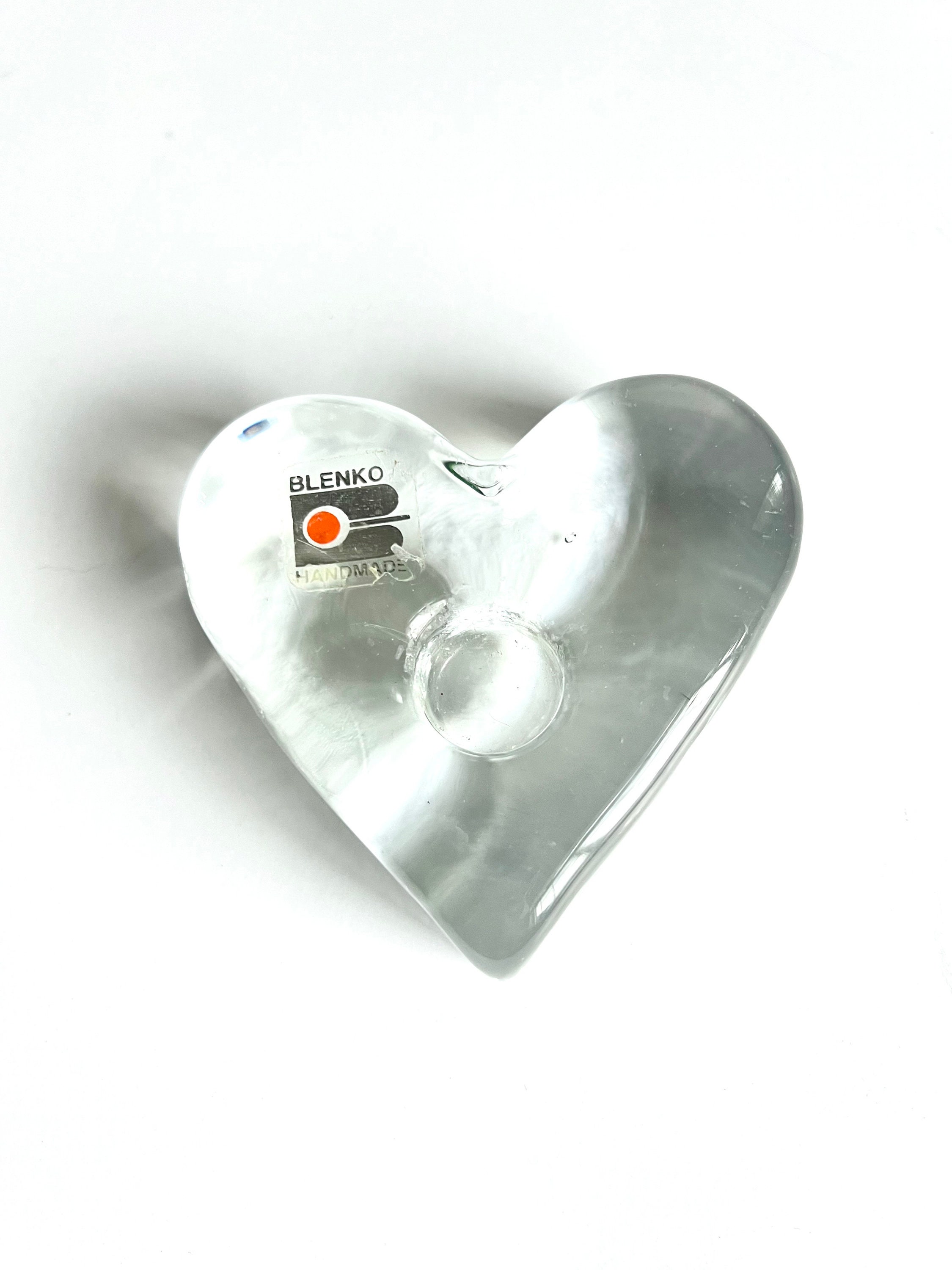 DDRAUY 2-Piece Heart Shaped Glass Tealight Candle Holders - Clear, Elegant For Weddings & Home Decor