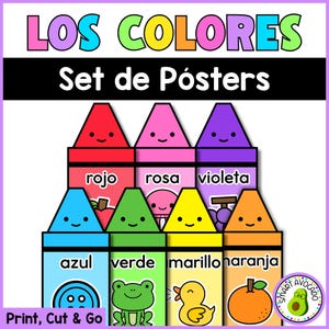 Pósteres de Los Colores em Espanhol | Arquivos | Decoração para a Aula | Decoração de sala de aula em cores espanholas