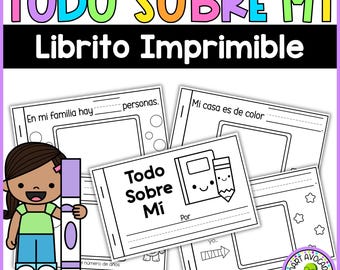Spanish All About Me Mini Book: Back to School Printable (PDF Download)