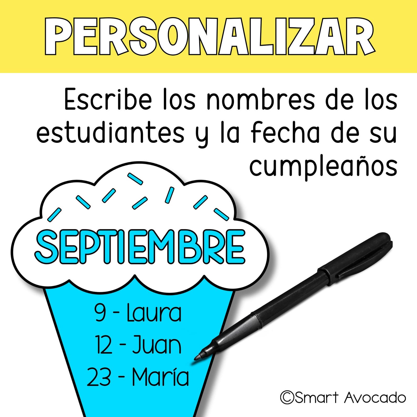 Spanish Birthday Bulletin Board Set: Classroom Decor (digital Download ...