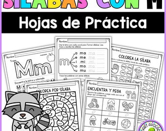Spanish Syllables Worksheets: Learn M Sounds - Printable Activities (PDF Download)
