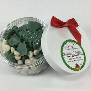 Winter Christmas Scents Wax Melts Wickless Candle Fun Shapes- Sweater Weather, Sugared Spruce, Christmas Tree, Hillbilly Mistletoe, Vanilla