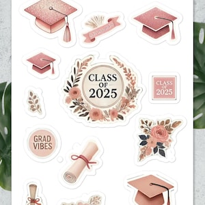 Klasse von 2025 Aufkleber - Abschlussfeier Aufkleber | Graduierung Aufkleber für 90-Studenten | Klasse von 2025 Sticker Pack