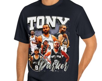Tony Parker San Antonio Spurs Graphic T-Shirt, Long Sleeve T-Shirt, Basketball Shirt, Spurs Shirt, Bootleg, Retro Shirt, Gifts for Him