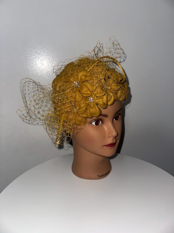 Mustard Petal Hat 100% Wool Felt - Etsy display picture 2
