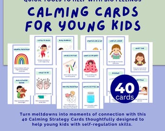 40 Calming Strategy Cards for Kids | Self-Regulation, Emotional Awareness & Mindfulness | Printable PDF | OT Created