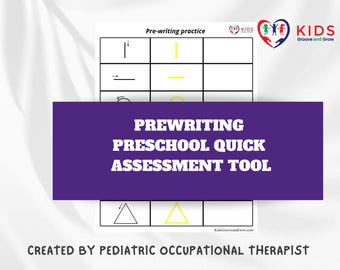 Preschool Prewriting Quick Assessment Tool/Prewriting Practice
