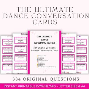 Dance Would You Rather Game | 360 Printable Conversation Cards (PDF Download)