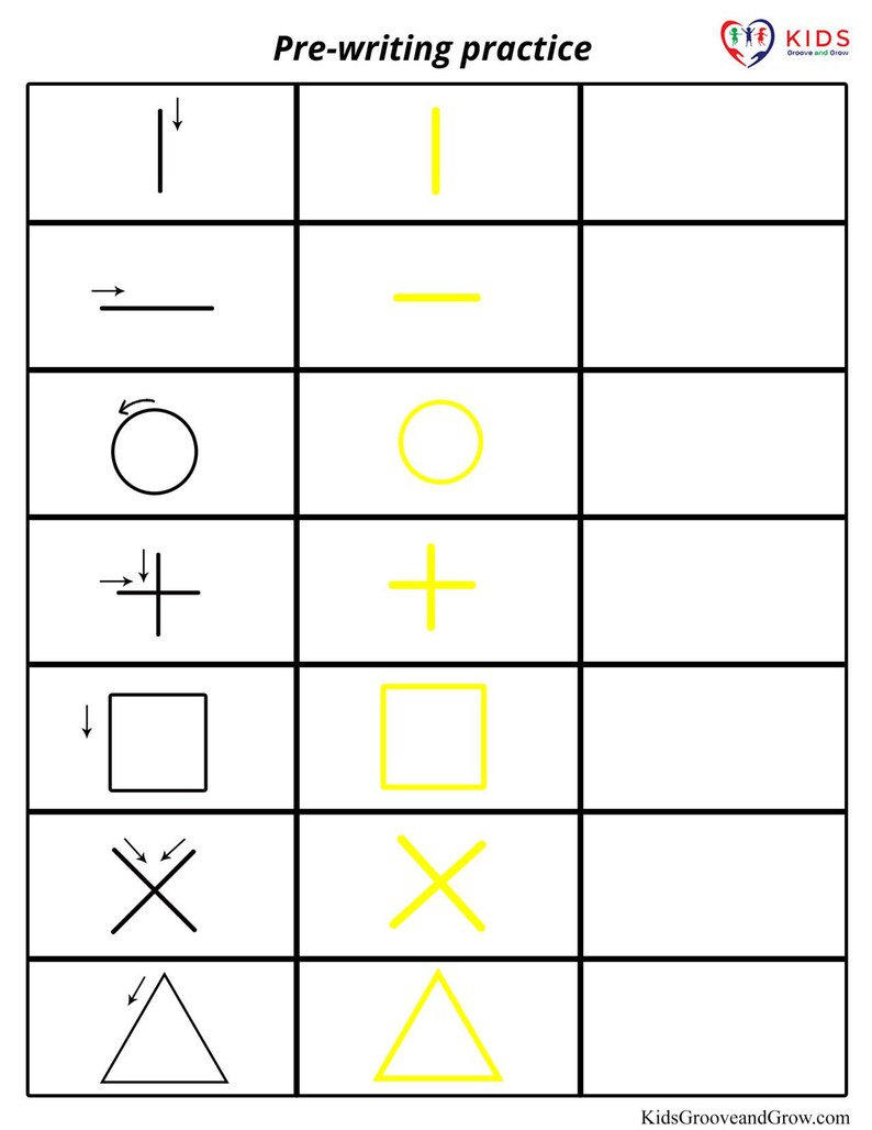 Preschool Prewriting Quick Assessment Tool/prewriting Practice - Etsy