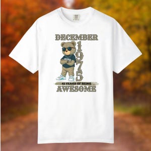 Custom Birthday T-Shirt - Personalized Year of Birth Tee for Him, Comfort Colors