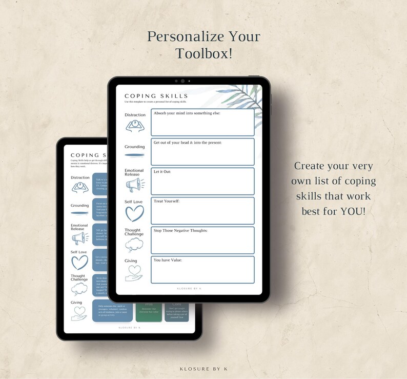 Coping Skills Toolbox - Etsy