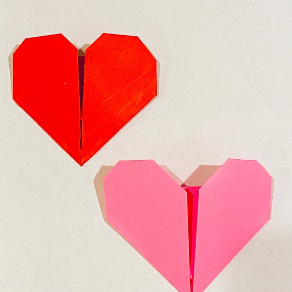 Valentine's Day origami hearts