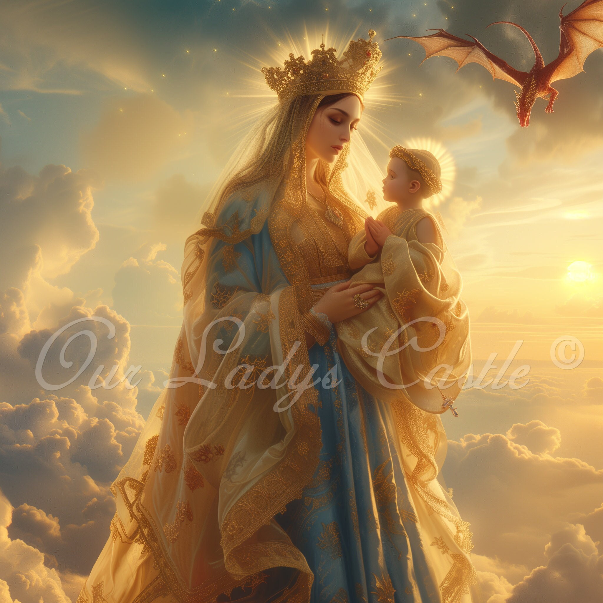 Our Lady of Revelation, Digital Download, Beautiful Image of the