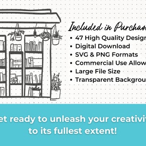 vBook SVG PNG Bundle featuring designs like stack of books, open book, reading glasses, bookworm, and bookmarks. Ideal for Cricut and Silhouette projects such as book-themed decor, bookmarks, apparel, and book club crafts.