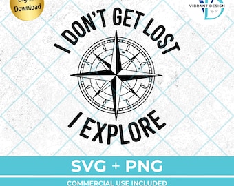 Hiking Compass SVG PNG | Adventure Shirt Design (Digital Download)