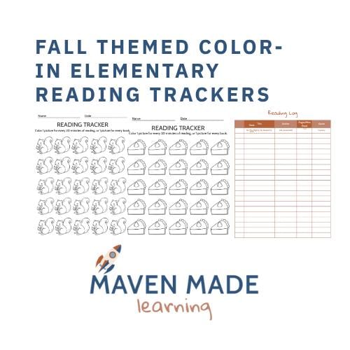 Fall Reading Log Printable for Kids | Autumn Themed Reading Tracker ...
