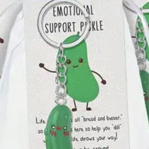You Are A &quot;Big Dill&quot; Emotional Support Pickle Key Chain - Calling all pickle lovers!