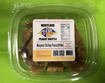 Old Bay Maryland Crabby Peanut Brittle - El maní brittle tradicional de Nonna (sin químicos ni conservantes) ¡Siempre fresco!