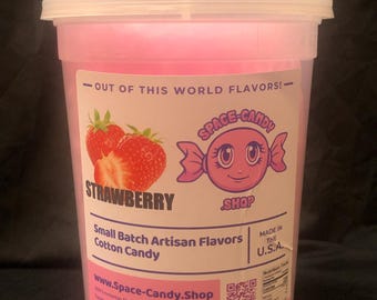 Strawberry Gourmet Cotton Candy Floss - 32 oz Tub