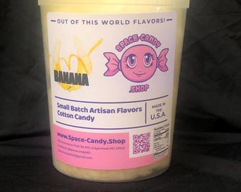 Banana Cotton Candy, Gourmet 32 oz Tub