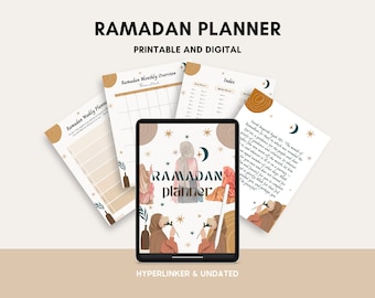 Printable planner, prayer tracker, Quran journal, iPad planner, Ramadan planner, Islam, Eid planner, Ramadan journal, Muslim prayer schedule