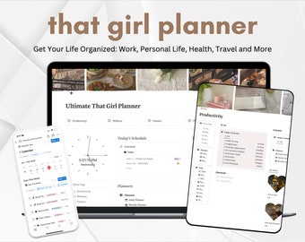 Notion Template, Notion Planner, Digital Life Planner, Habit Tracker, Planning Template, Aesthetic Goals, Budget Template, Ultimate Planning