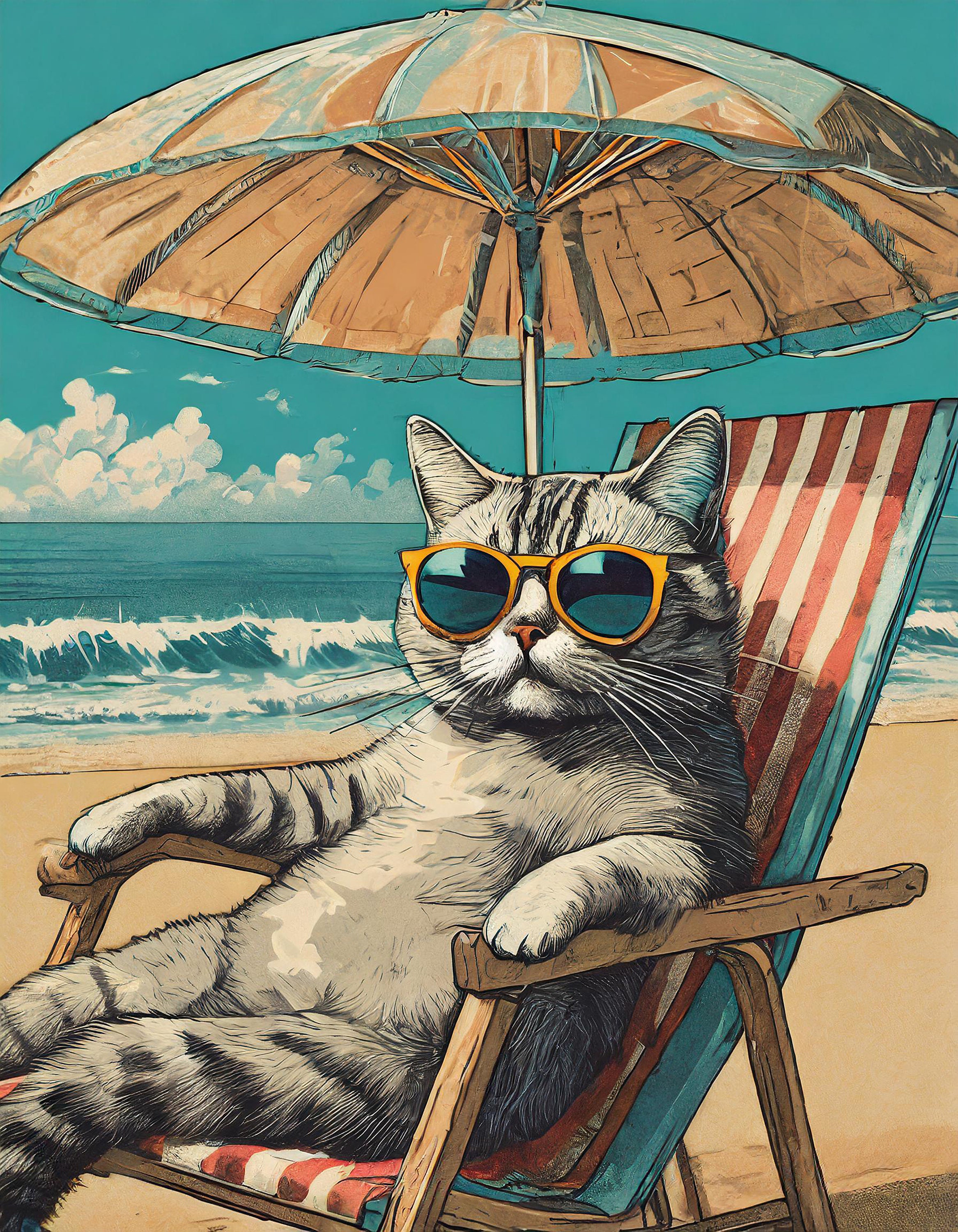 Vintage beach wallpaper - Etsy México, image size:2333x3000