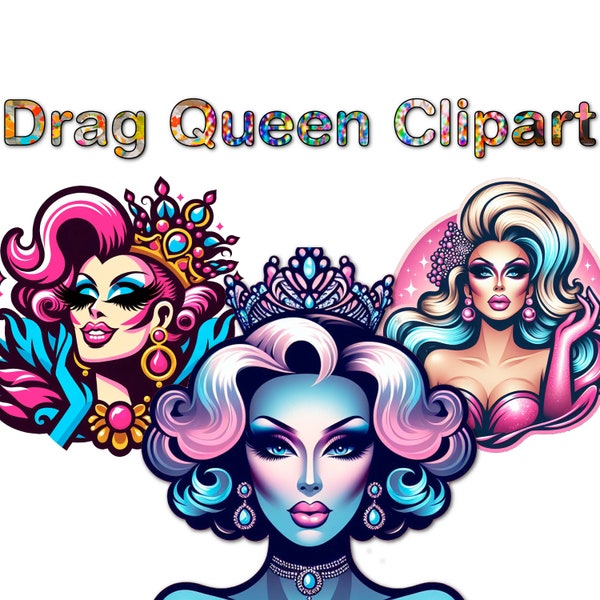 Fierce & Fabulous Drag Queen PNG's: Empowering Drag Queens Clipart for All!