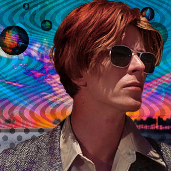 David Bowie Art Print: Psychedelic Starman Portrait (digital