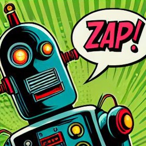 Retro Robot Pop Art Print: Vintage Sci-Fi Wall Decor (Digital Download)