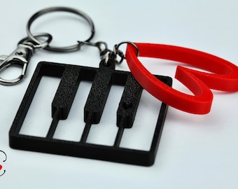 Hartsleutelhanger piano - handgemaakt accessoire voor pianisten en pianoliefhebbers